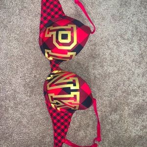 Red pink Victoria secret push up bra